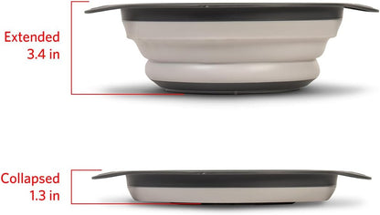 Collapsible Colander Strainer - 2L | Small Pasta Drainer for Kitchen, Vegetables, and Fruit | round Plastic Foldable Draining Basket for Easy Storage3