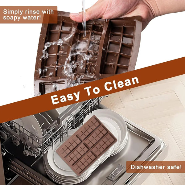 Chocolate Bar Mold，Non-Stick Chocolate Molds，100% Food Grade Silicone Mold | DIY Chocolate Bar Mold, Chocolate Chip Mold for Dubai Pistachio Rod, Candy, Snacks,Knafeh Pistachio Rod and More(10 Snap)5