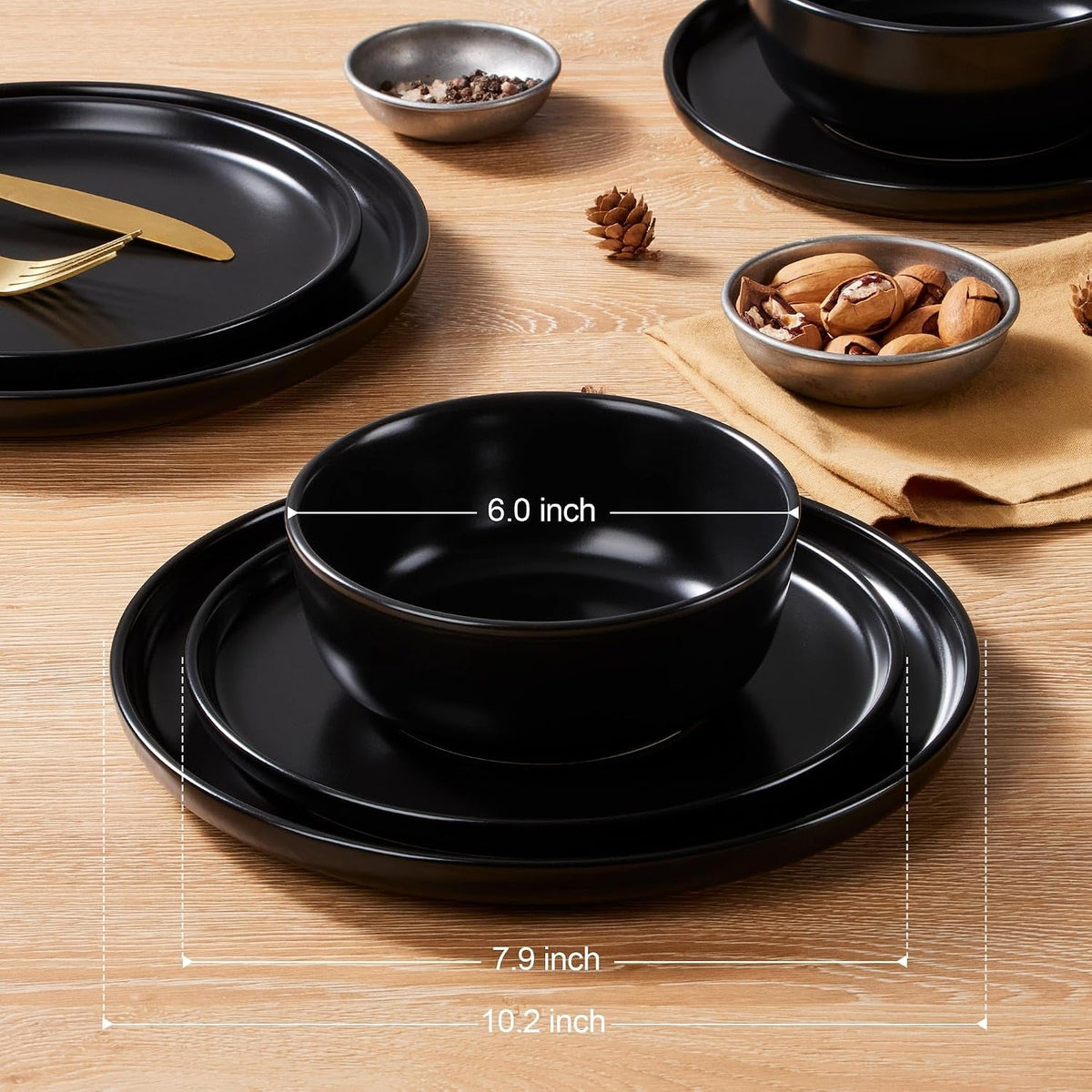 porcelain-dinnerware-sets-12-piece-dishes-set-for-4-black-onyx