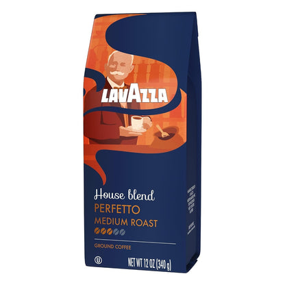 Lavazza House Blend Perfetto Ground Coffee 12Oz Bag, Medium Roast, Full-Bodied, Intensity 3/5, 100% Arabica, Ideal for Drip Brewers, (Pack of 1) - Package May Vary10