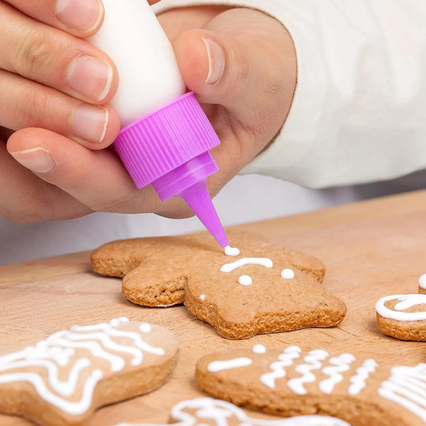 Small Squeeze Bottles with Needle Tip - 6 Pack Precision Paint Squeeze, Fine Tip Applicator Bottles (3 X 1 Oz & 3 X 2 Oz) for Acrylic Paint, Royal Icing, Cookie Decorating, Crafts5