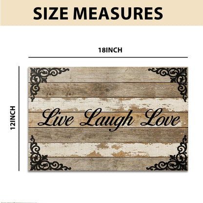 Wood Grain Linen Rectangular Placemats Set of 4, Holiday Table Decor2