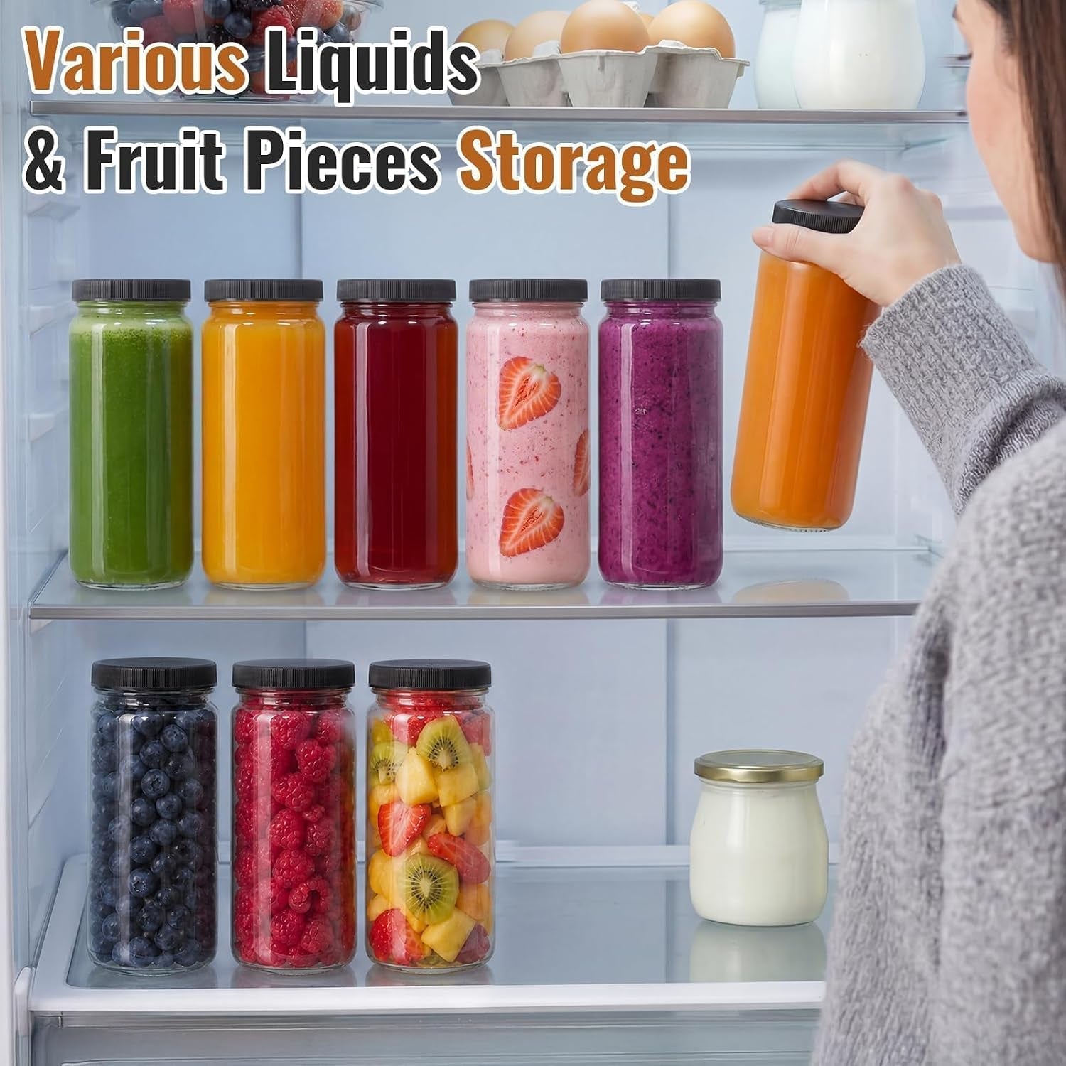 8-pack-16oz-glass-juice-bottles-with-8-sealed-lids-2-straw-lids-straws-food-grade-thick-glass-freezable-airtight-juicer-container-travel-juicing-jars-drinking-water-cups-for-tea-smoothies