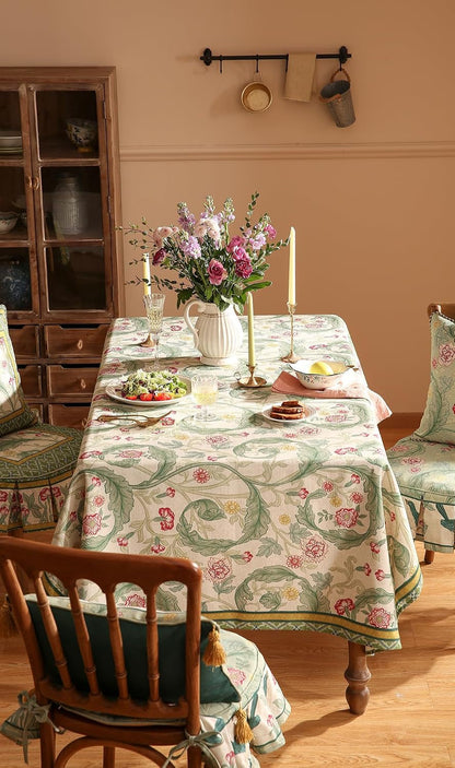 Vintage French Linen Tablecloth,Rectangular,71"X55"-Cecilia A3