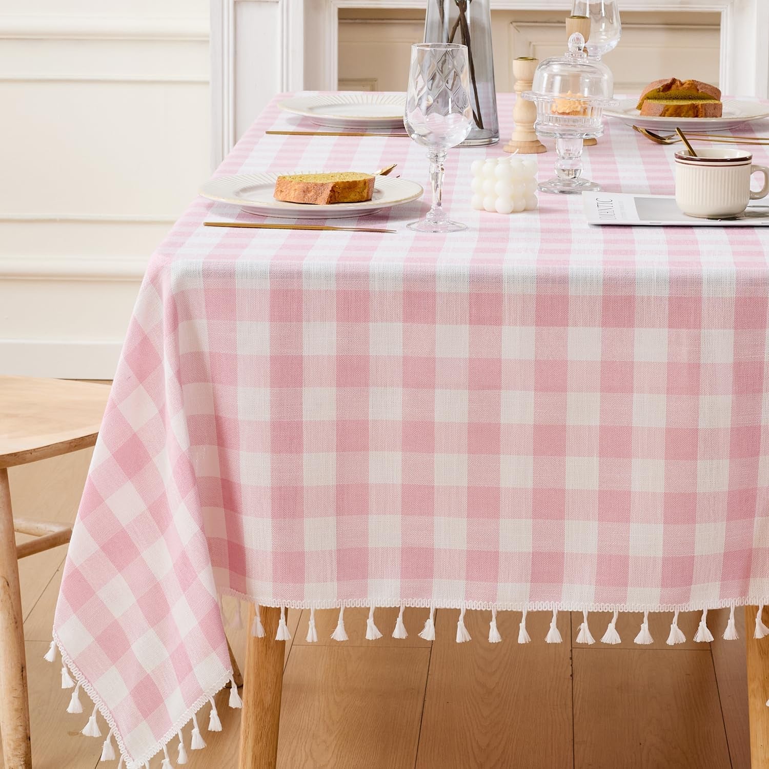 gingham-tablecloth-rectangle-cotton-linen-fabric-checkered-table-cloth-with-tassel-washable-wrinkle-free-buffalo-plaid-table-cover-for-birthday-party-picnic-outdoor-pink-55x75