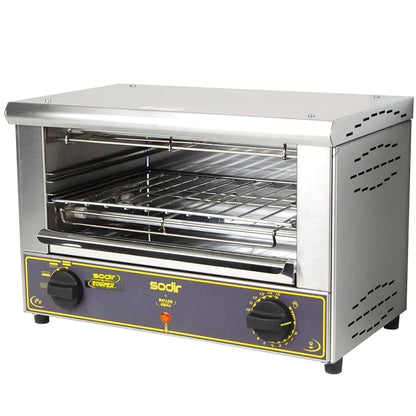 BAR-100/1 Sodir 18-Inch Countertop Single Shelf Grill Toaster Oven, Stainless Steel, 120V, NSF1