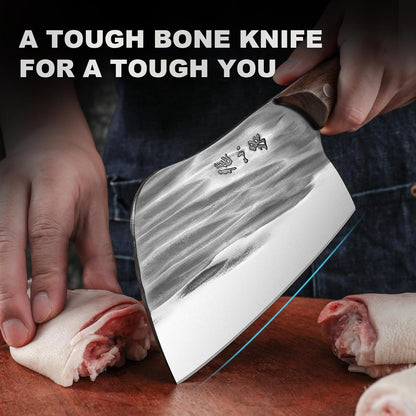 ZHANG XIAO QUAN Heavy Duty Butcher Knife, 40Cr13 Stainless Steel Chinese Cleaver Knife for Cutting Bones6