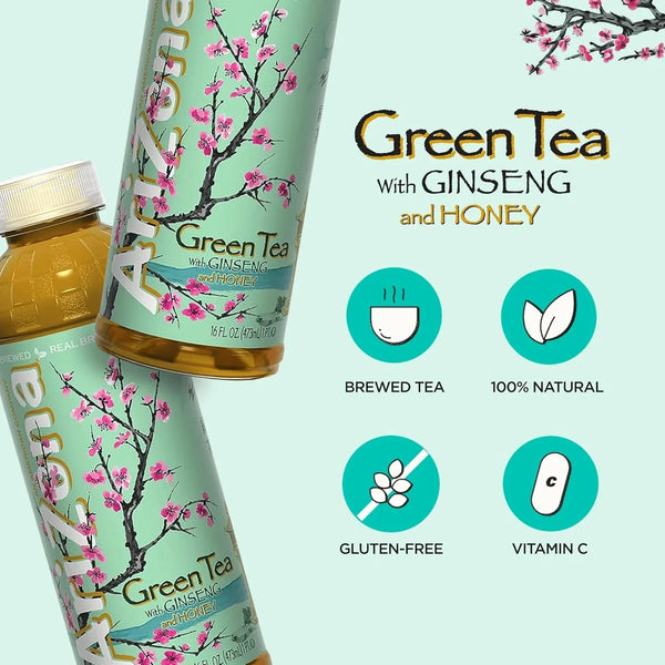 Green Tea with Ginseng and Honey - 16 Fl Oz (12 Pack)3