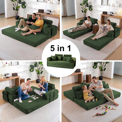 79" Convertible Futon Sofa Bed,High Back Boneless Couch for Living Room6