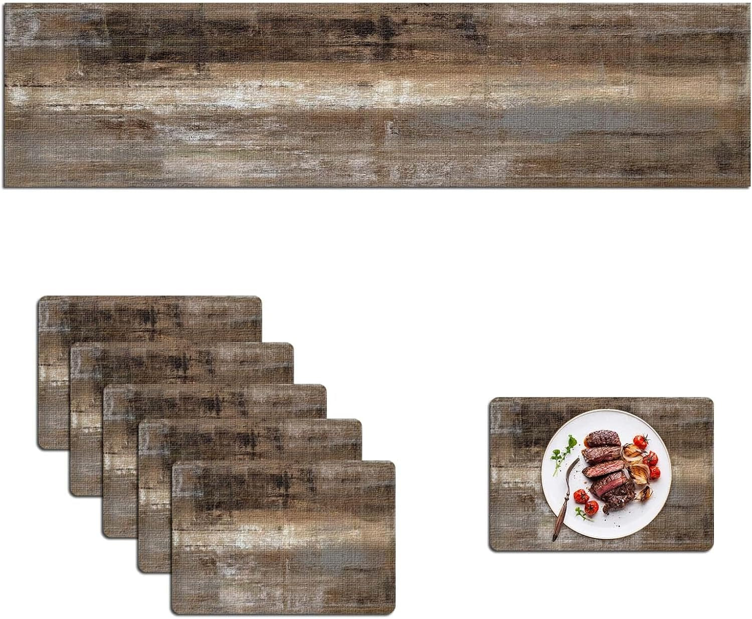dark-brown-table-runner-and-placemats-set-of-6-pieces-brown-placemat-cloth-place-mats-indoor-for-kitchen-washable-abstract-placemats-linen-material-for-dining-table