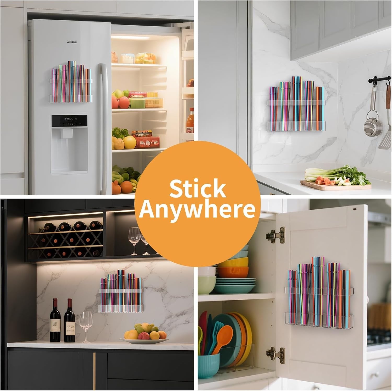 straw-holder-for-cabinet-door-reusable-tumbler-straw-organizer-storage-container-mount-for-kitchen-counter-cupboard-door-transparent-9-5inch