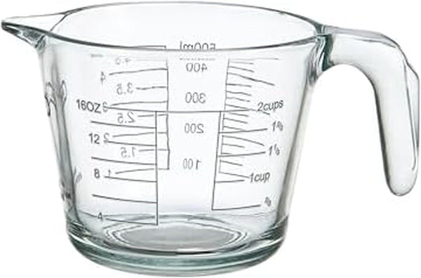 2-Cup Borosilicate Glass Wet and Dry Measuring Cup with Oversized Measurements, Clear1