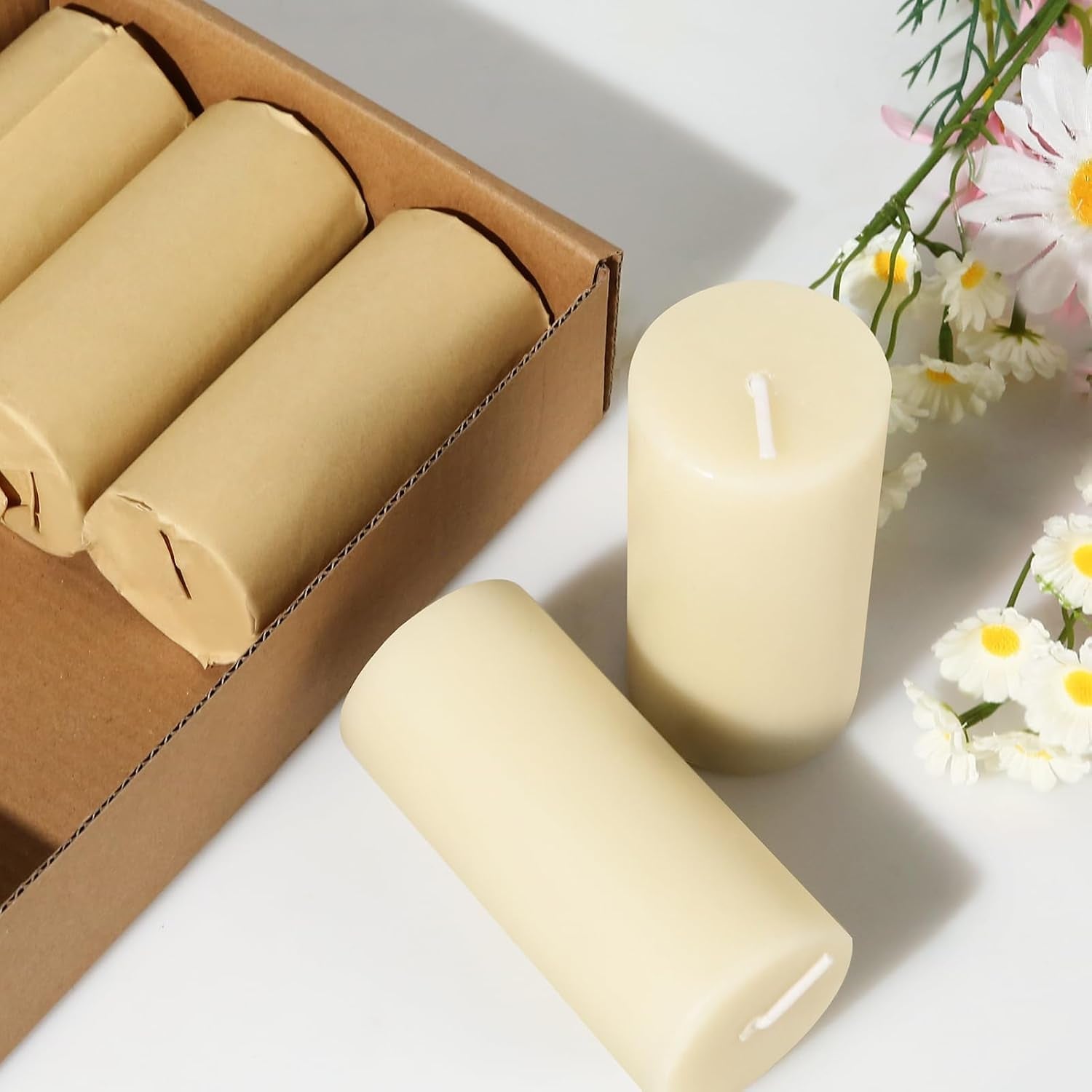 100-beeswax-candles-unscented-white-bee-wax-candle-2x4-inch-6-pack-258-h