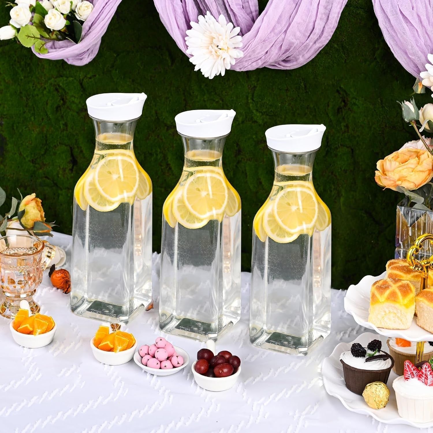 set-of-4-plastic-carafe-with-lid-50-oz-carafes-for-mimosa-bar-square-base-juice-containers-water-bottle-milk-container-clear-beverage-containers-for-fridge-hand-wash-only