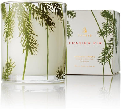 Thymes Frasier Fir Pine Needle Candle – Holiday Candles for Home Scented with Notes of Crisp Siberian Fir, Cedarwood & Sandalwood – Christmas Decor (6.5 Oz)1