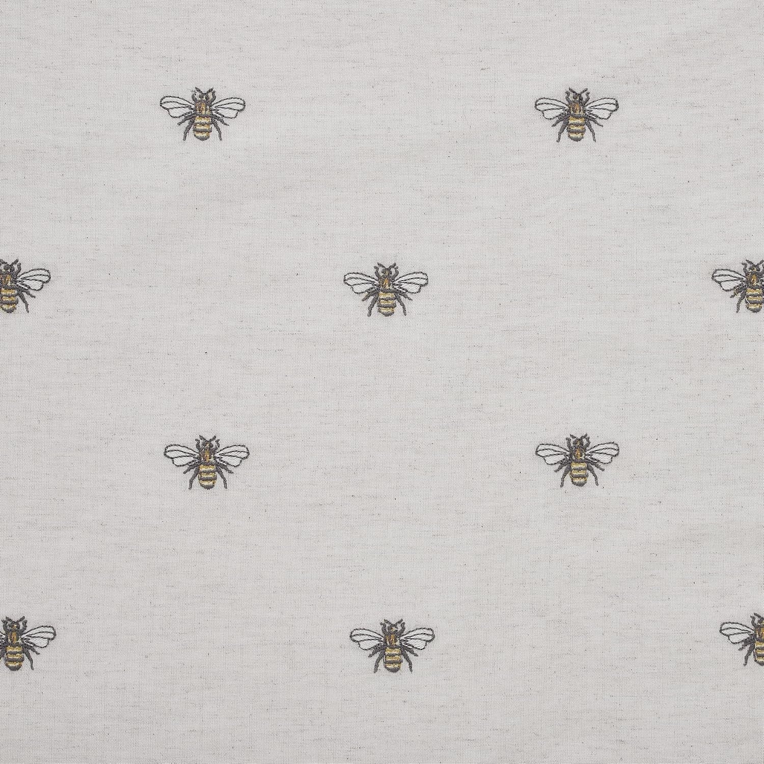 embroidered-bee-farmhouse-table-runner-ruffled-rectangle-yellow-grey-13x48