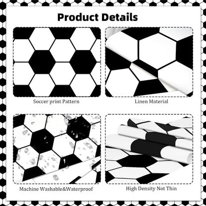 2 PCS Soccer Table Runner Black Tactical Instruction Printed Soccer Birthday Party Decoration 71 X 13'' March Sport Ball Themed Tablecloth Party Supplies for Table Kitchen Dining Room3