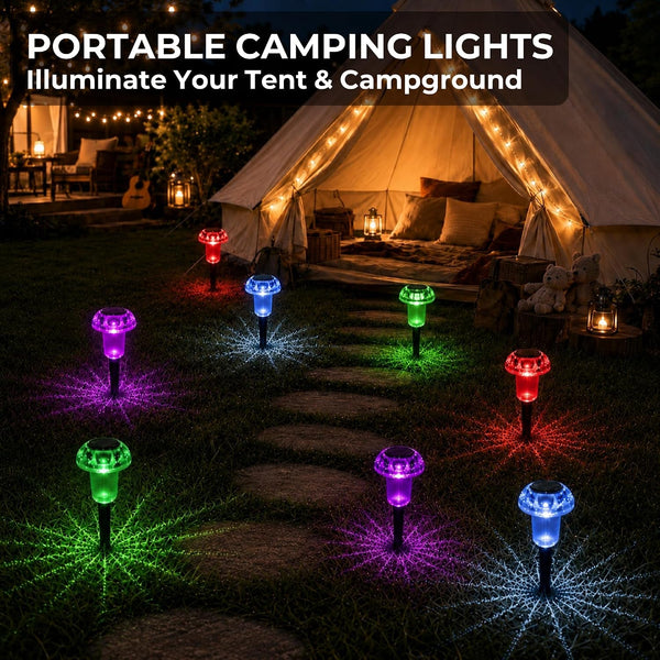 Solar Garden Lights Outdoor, 8 Pack Mushroom Pathway Lights for Yard Decor7