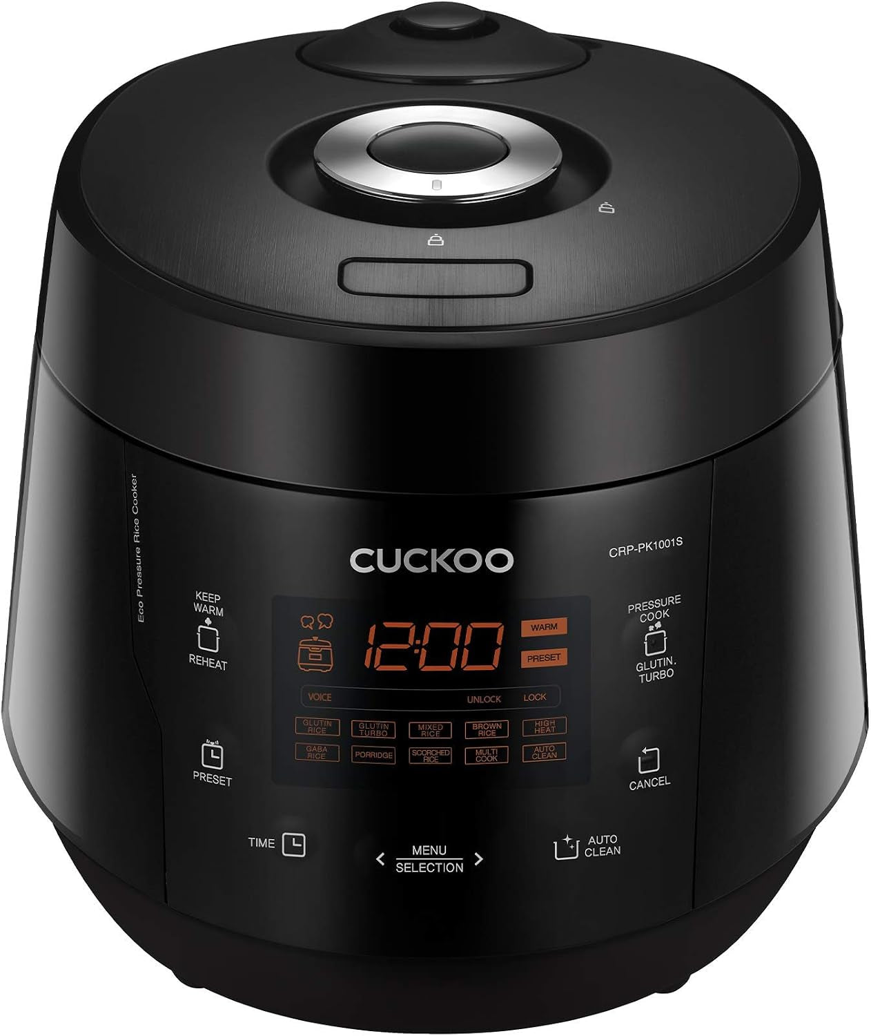 cuckoo-high-pressure-rice-cooker-20-cup-cooked-black-crp-pk1001s-large-10-cup-uncooked-capacity-nonstick-inner-pot-16-menus-20-26-minute-turbo-white-rice-auto-clean-made-in-korea