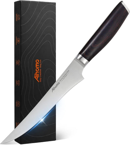 6.5-Inch Boning Knife, Curved Semi-Flexible Blade for Brisket Trimming1