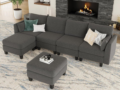 Modular Sectional Sofa 6 Seaters Modular Sleeper Sofa Couch7