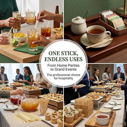 1000Pcs Wooden Coffee Stirrers - Coffee Stir Sticks Disposable | Bamboo Swizzle Stick for Beverage, Coffee, Hot Chocolate, Milk, Juice, Cocktail, Party Drink Stirring, Coffee Bar Need, 5.5''4