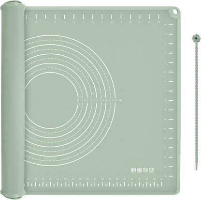 Silicone Baking Mat 28"X20", Extra Thick Dough Rolling Mat | with Measurements and Edge Heightening, Non-Stick Food Grade Pastry Mat for Pastry, Bread, Cookies, Pizza, Fondant, Pasta8