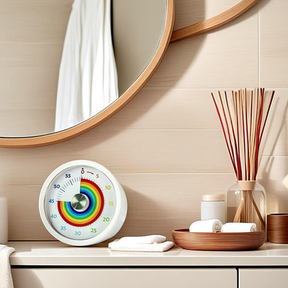 Visual Timer, Kitchen Timer Rainbow Disk 60 Minute Countdown Timer for Kids and Adults, Silent Time Management Tool(Rainbow)7