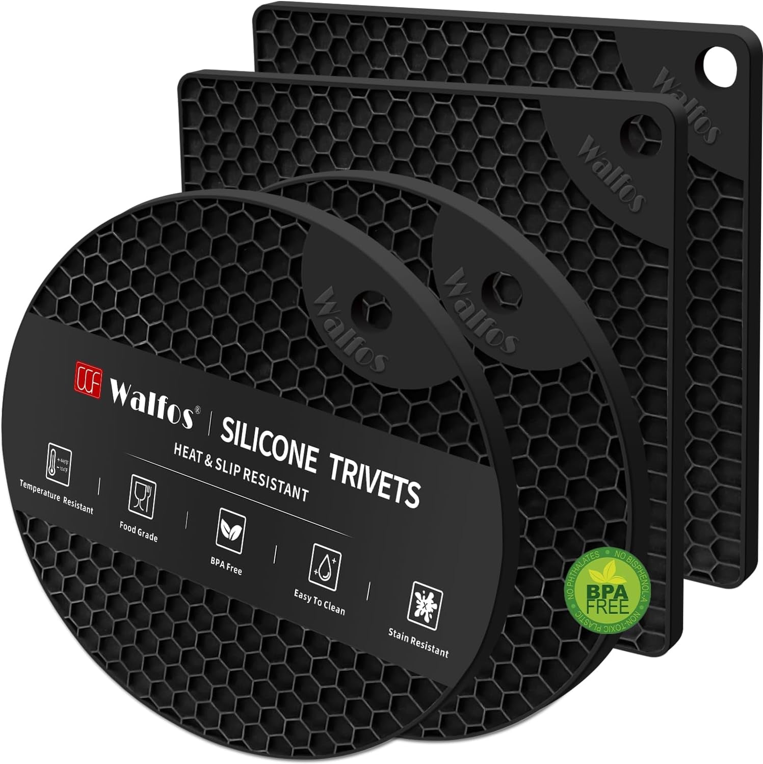 silicone-trivet-mats-4-heat-resistant-pot-holders-multipurpose-non-slip-hot-pads-for-kitchen-potholders-hot-dishers-jar-opener-spoon-holder-food-grade-silicone-bpa-free-black