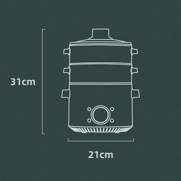 Household Multifunctional Electric Cooking Pot 3 Layers Steamer Multi Cooker Kitchen Machine2