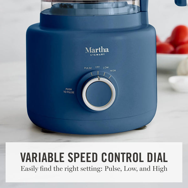 10 Cup Food Processor & Electric Chopper, One Touch Pulse | Bpa-Free Bowl, 3 Multipurpose Blades, Easy Food Prep, Chop, Slice, Shred, Puree, Emulsify, Speed Dial, Wide Feed Chute, Navy4