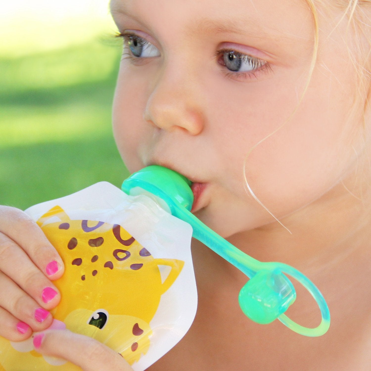 softsip-food-pouch-top-baby-led-weaning-no-spill-flow-control-valve-protects-childs-mouth-100-silicone-bpa-free-swirl-colors-4-ct