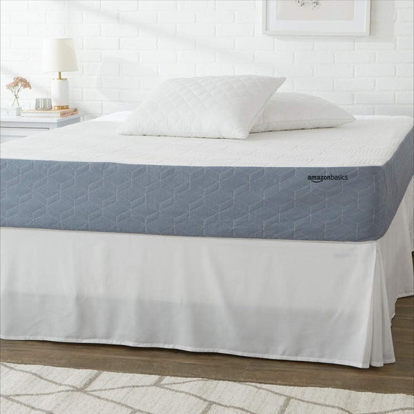 Medium-Firm Memory Foam Mattress with Cooling Gel, Certipur-Us Certified Foam, Full Size, 75 X 54 X 10 Inches, White/Gray1