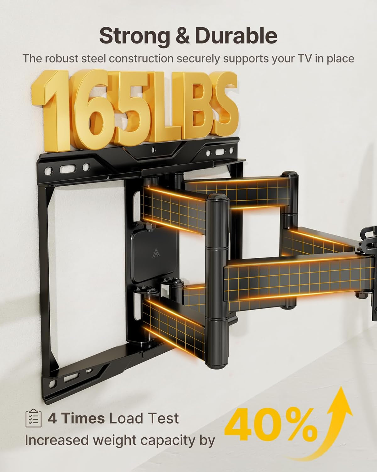 heavy-duty-full-motion-tv-wall-mount-for-37-90-inch-tvs-up-to-165-lb-dual-articulating-arms-extend-16-6-in-smooth-tilt-and-swivel-4x-load-tested-max-vesa-600x400-mm-12-16-in-wood-studs