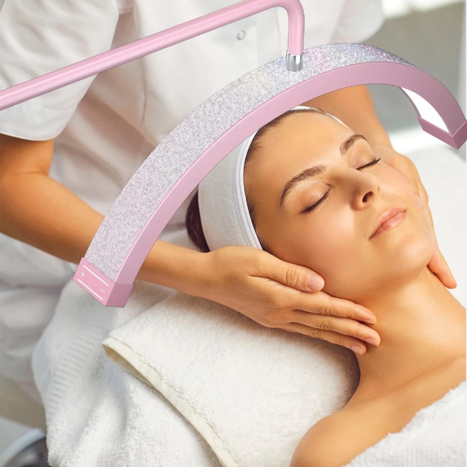 diamond-bling-half-moon-lash-light-white-dimmable-led-diamond-esthetician-light-led-floor-lash-lamp