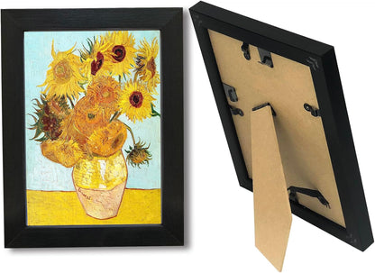 5X7 Picture Frame Set of 6 with Real Glass for Pictures 4X6 with Mat or 5X7 without Mat, Wall or Tabletop Gallery Photo Frames in Black7