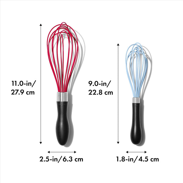 OXO Good Grips 2-Piece Silicone Whisk Set2