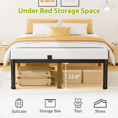 14 Inch King Metal Bed Frame with Rounded Leg, Mattress Stopper5