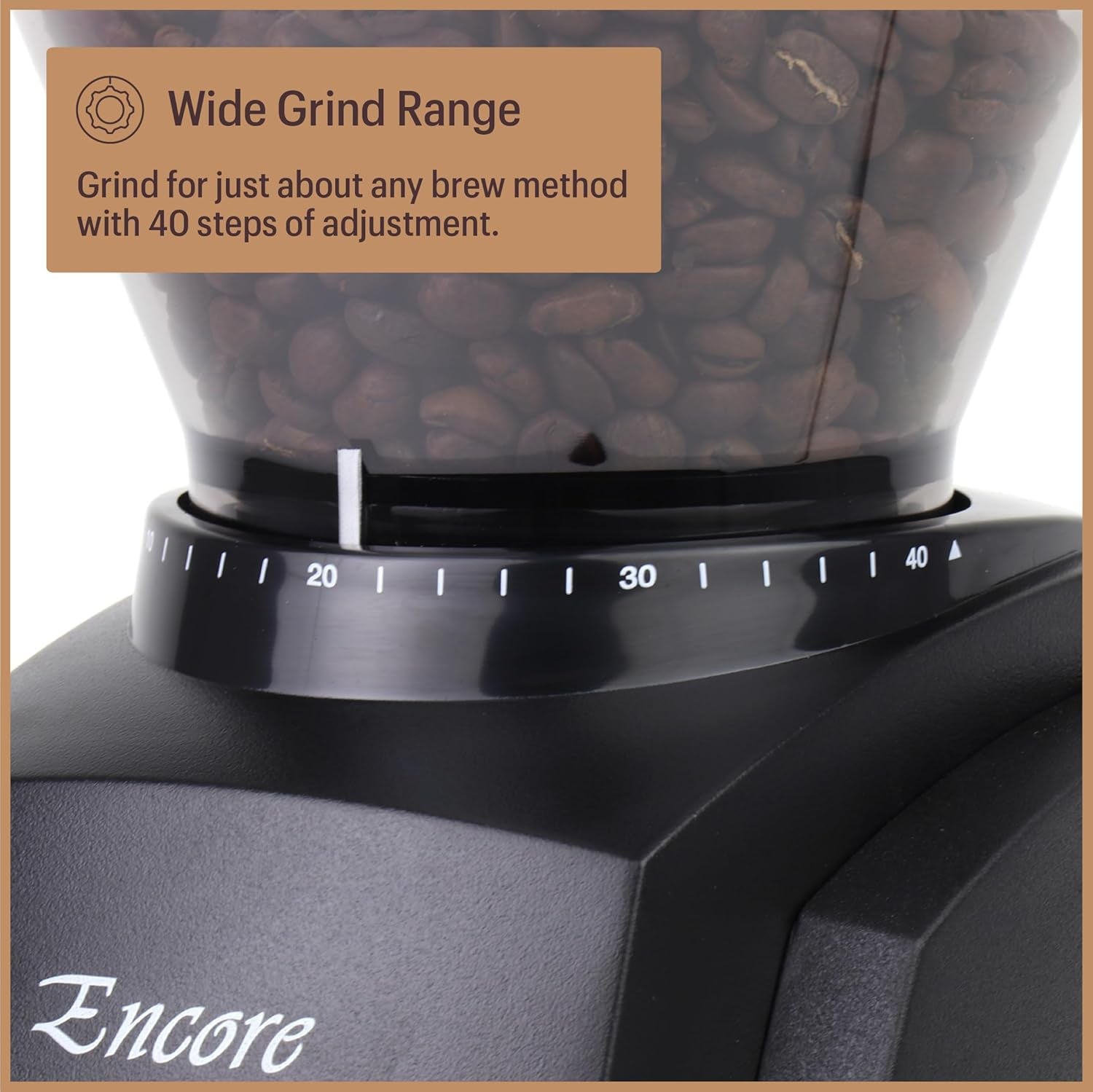 baratza-encore-coffee-grinder-zcg485blk-black-beginner-friendly-grinder-with-powerful-motor-and-40mm-conical-steel-burrs-for-consistent-brew-ready-performance