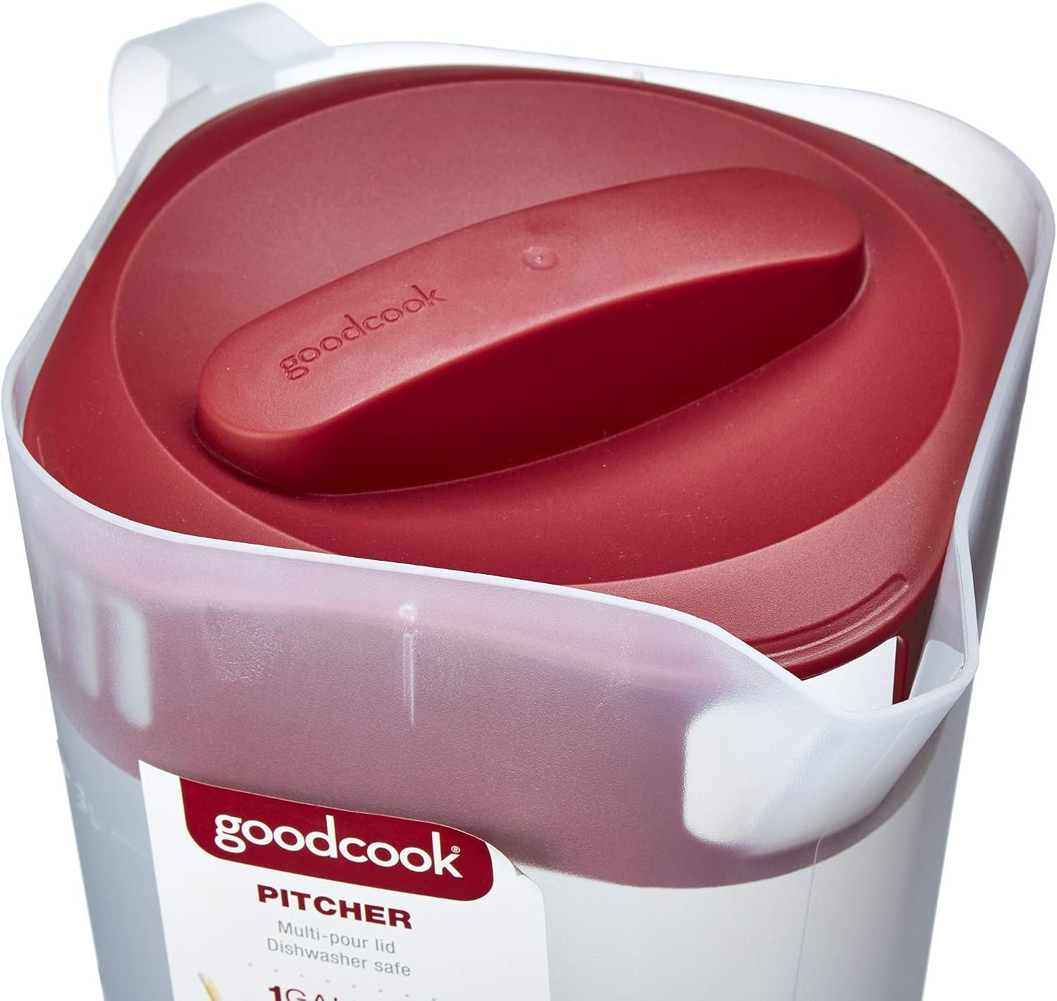 1-gallon-pitcher-with-embossed-measurements-integrated-pour-spout-4-way-lid-made-without-bpa-clear-red