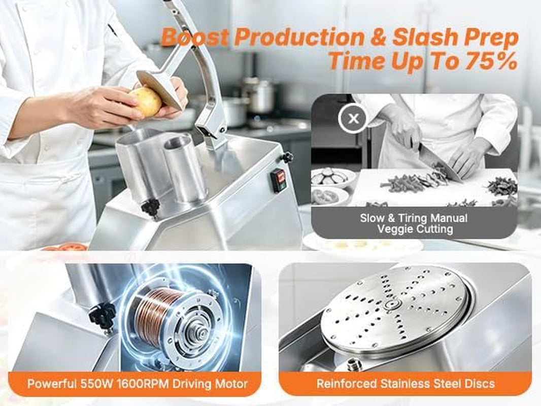 hakka-commercial-vegetable-chopper-stainless-steel-electric-food-processor-550w-automatic-multi-function-cheese-grating-machine-5-blades-with-2-feeding-holes-carrots-potato-onion-slicer-shred-110v