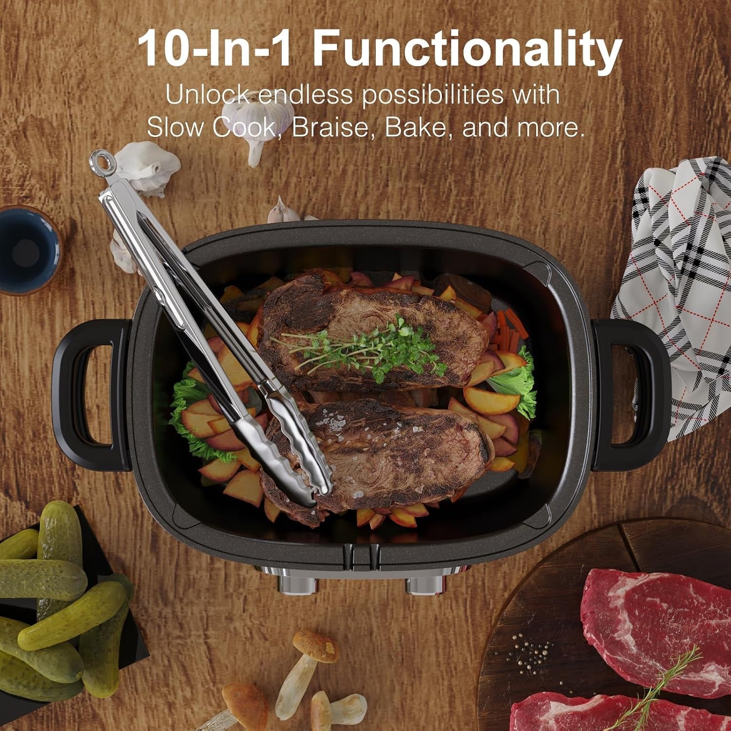10-in-1-programmable-slow-cooker-with-timer-6-8-quart-crock-pot-presets-to-sous-vide-bake-saute-cook-rice-more-nonstick-dishwasher-safe-pot-adjustable-temp-time-stainless-steel