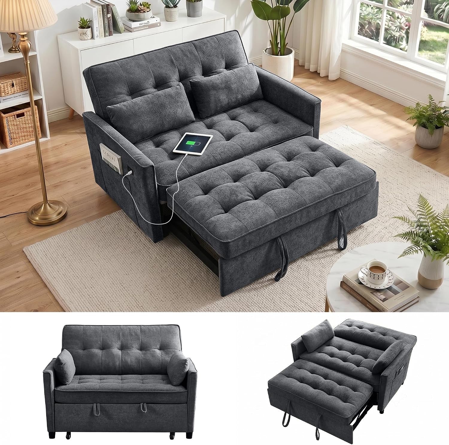 55-3-in-1-convertible-sofa-bed-with-usb-charging-ports-pull-out-couch-with-adjustable-backrest-and-side-pockets-sleeper-sofa-for-living-room-apartment-rv-easy-assembly-dark-grey