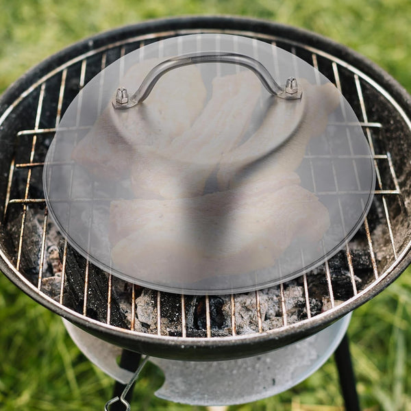 2 Pcs 9 Inch Stainless Steel Griddle Melting Cheese Dome Wok Lids- Commercial Grade Basting and Steaming Cover- Best for Use in Flat Top Grills7