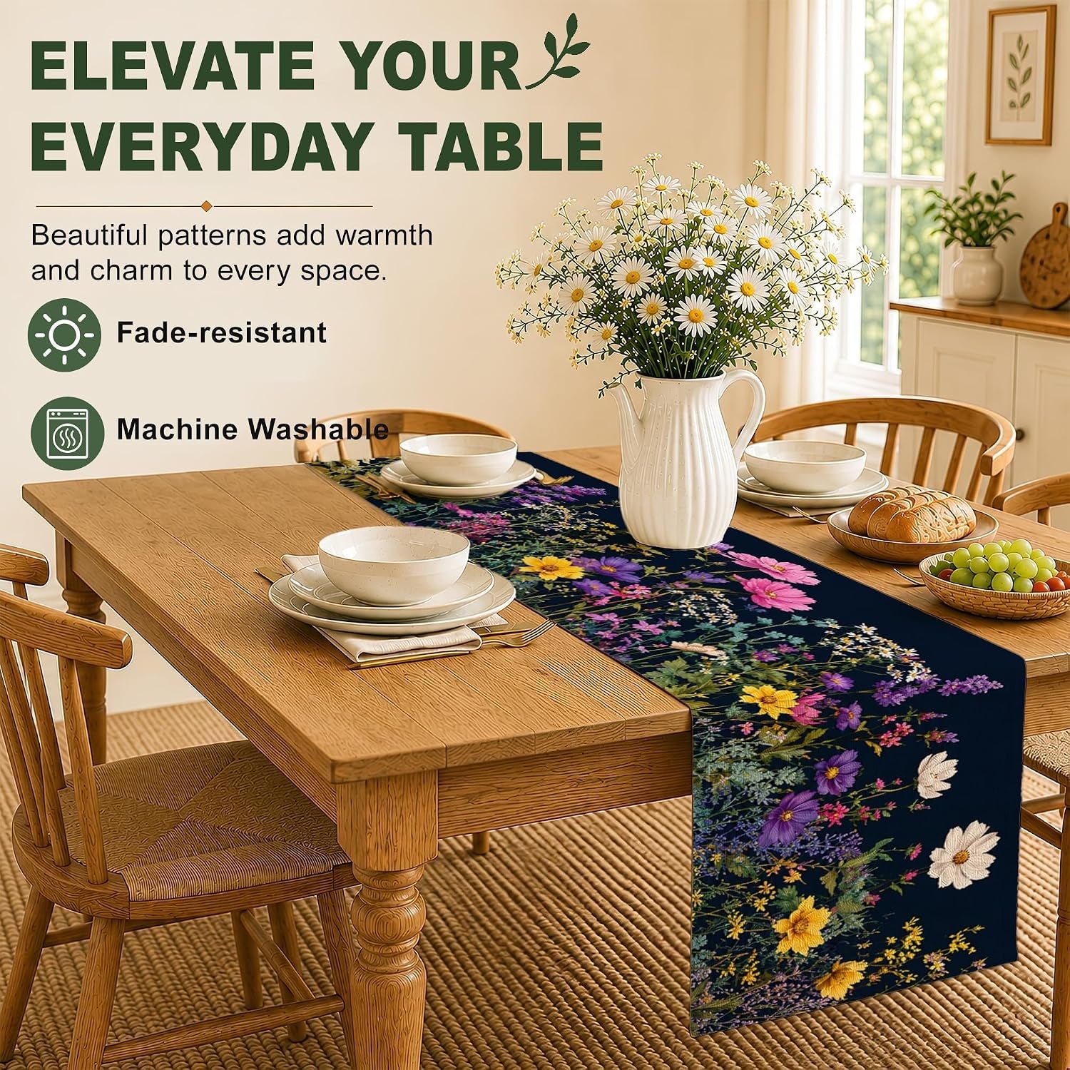 wildflower-spring-floral-table-runner-garden-flowers-washable-kitchen-dining-table-runner-for-home-party-decor-indoor-outdoor-dresser-scarf
