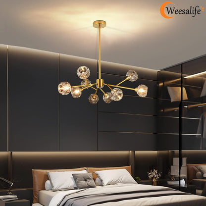 Sputnik Chandeliers for Dining Room，9 Lights D30 Inch4