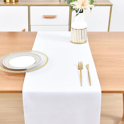 Farmhouse White Table Runner Dining Table Runners 90 Inches Long Coffee Table Runner for Dresser Living Room Bedroom Holiday Party Banquet 12X90 Inch7