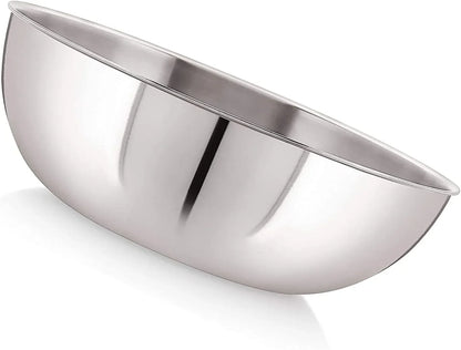 SRIYUG Stainless Steel Tasla Low Wok without Handle Stainless Steel Triply Induction Base Deep Kadai Steel Aluminum Tasla with Glass Lid6