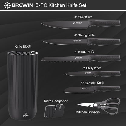 Knife Set,  Kitchen Knife Set, Knives Set for Kitchen, Universal Knife Block, Utility Knife Block Set, New Home Essentials, Apartment Essentials, Camping Essentials, RV Essentials5