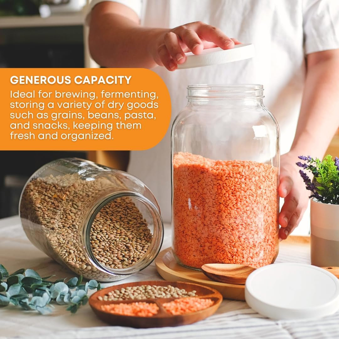 4-pack-1-gallon-glass-jar-with-lid-wide-mouth-food-storage-canisters-heavy-duty-glass-jars-with-airtight-lid-for-kombucha-pickling-canning-fermentation-cider-wine-and-bulk-pantry-storage